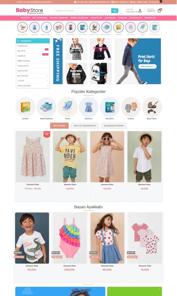 Opencart 3.x Baby Store Full Paket